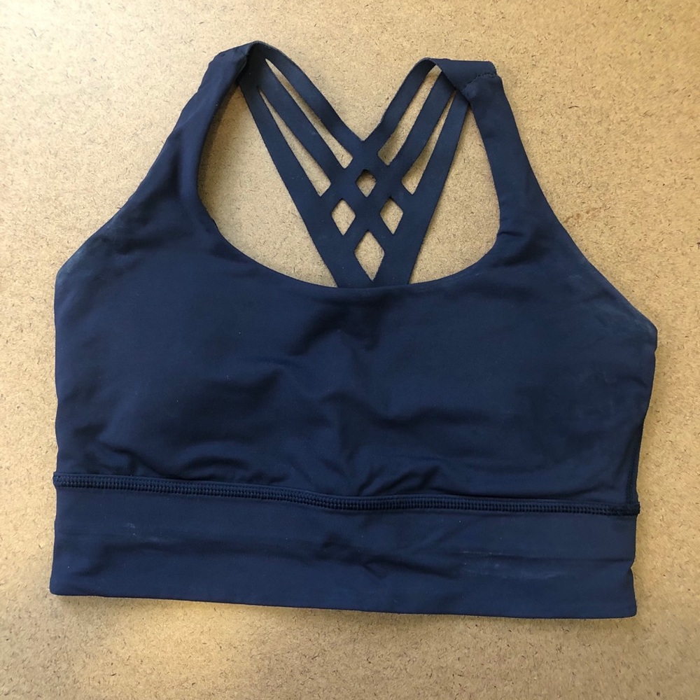 Lululemon Mind Over Miles Bra Midnight Navy